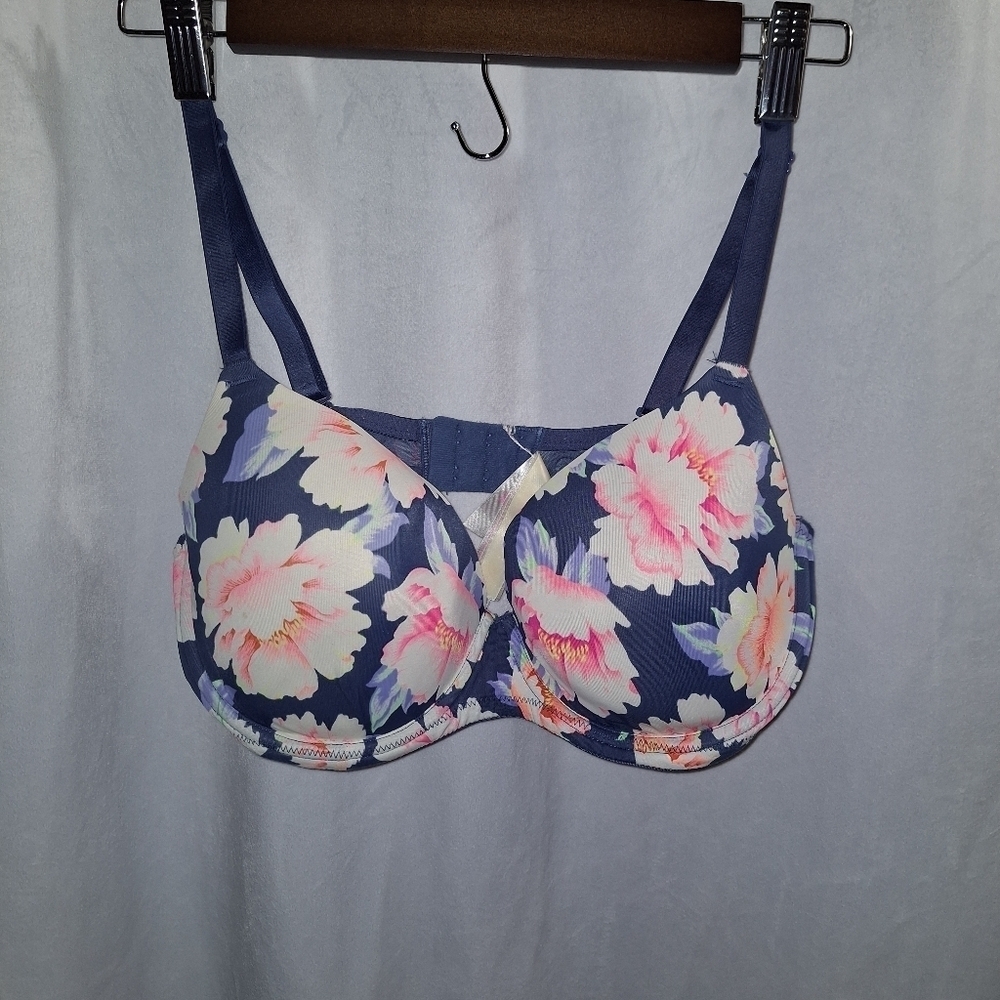 Pink floral bra size 36D